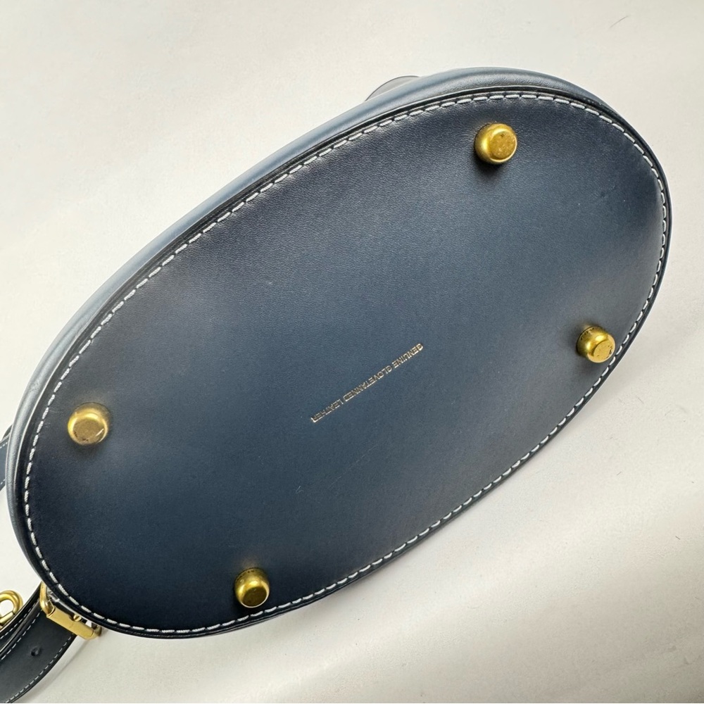 Coach Dakota Bucket Bag Shoulder and Crossbody Strap Blue Glovetanned Leather - Picture 3 of 7